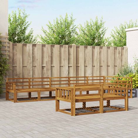 Outdoor-Sofagarnitur 8 pcs Natur Massivholz Akazie