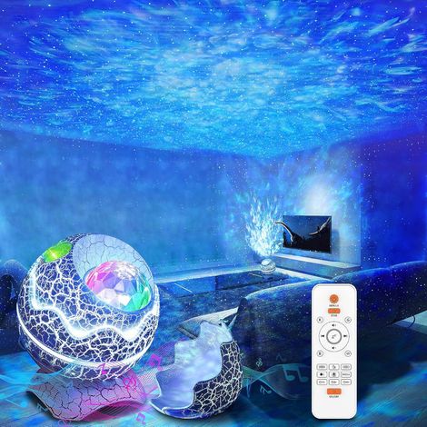 Projecteur LED en forme d'œuf de dinosaure avec une galaxie, télécommande. (1/5)