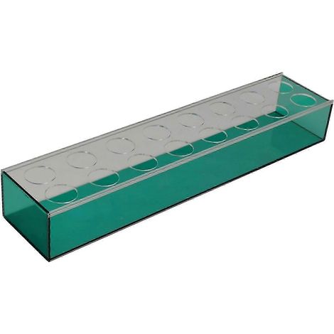 Rechteckige Acryl-Blumenvase, Tischdekoration für Blumenarrangements, Blumentopf, Flöte, Kunstvase für Zimmerpflanzen, Jubiläum, Büro-blue (1/5)