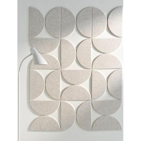 Set mit 12 Akustik-Dämmplatten aus Verbundmaterial für die Bürogestaltung, schalldämmend, kamelfarben, selbstklebend, 30 cm x 15 cm