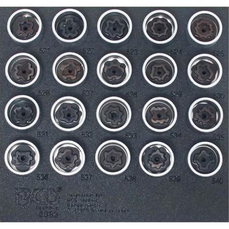 Bgs Set di bussole per dadi ruota VW 20 pezzi