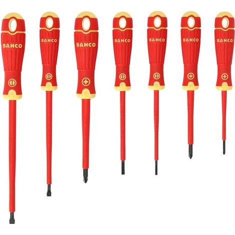 Insulated Screwdriver Set by BAHCOFIT of 7 SL/PH (1/3)