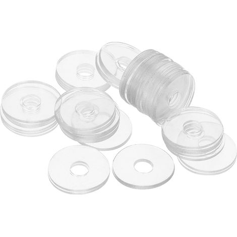 Healeved Lot de 50 rondelles d'étanchéité rondes en vinyle transparent, robustes et durables, pour