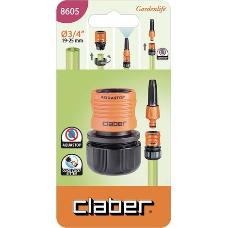 RACCORDO RAPIDO AQUASTOP Art. 8605 - 3/4 blister  - CLABER