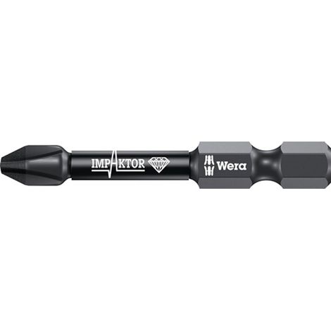 Wera 5x Bit 851/4 IMP DC PH2 Longitud 50 mm 1/4" E6,3 Impaktor DC - 5157656001