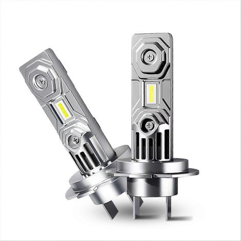 Lot de 2 ampoules LED H7 30 000 lm pour phares de voiture, haute puissance, 6 000 K, 12 V, antibrouillards. (1/5)