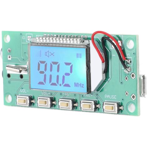 Carte émettrice FM DSP PLL, module de modulation de fréquence numérique pour microphone sans fil stéréo, 3-5 V CC, 87-108 MHz (1/5)