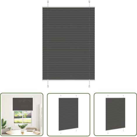 vidaXL Plissee Schwarz 90x100 cm Stoffbreite 89,4 cm Polyester (1/5)