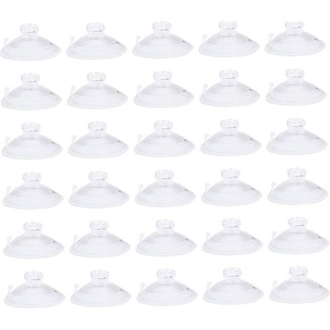 Set de 30 ventouses en plastique transparent sans crochet pour décorer les voitures, les supports de mariage, les affiches et les petits objets pour la cuisine, le Bureau, la salle de bain
