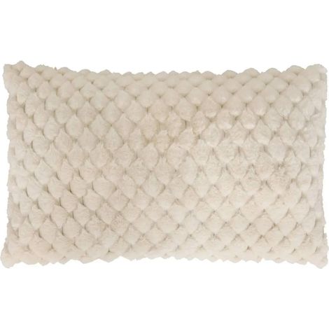 Coussin Imitation Fourrure "Adriel" 50x80cm Beige
