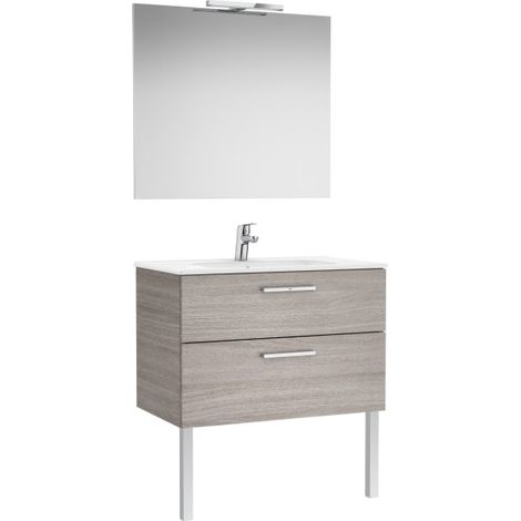 CONJUNTO VICTORIA BASE+LAVABO 800 RBL.CITY TEXTURIZ.2 CJN.EPJO.APL.LED
