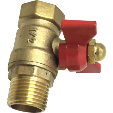 Bronzekugelhahn für Sanitärinstallationen mit T-Griff – Innen-/Außengewindeanschluss, 4x3 cm Fittings und PTFE-Dichtung (1/5)