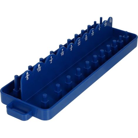 Support de Douille Bleu en Pp, Organisateur de Rangement Léger Multifonctionnel, Ne Se Déforme Pas Facilement, sans Bavures, pour Douilles de Clé (1/5)