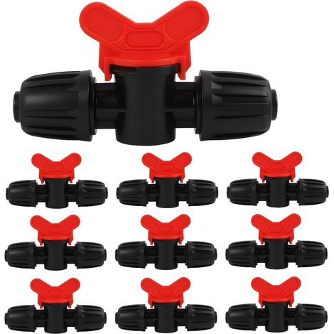 Vannes de Commutation pour Irrigation Goutte à Goutte, Connecteurs de Tuyau Barbelés pour Tube PE de 16 mm, Raccords de Verrouillage, pour Jardin, Agriculture et Serres (1/5)