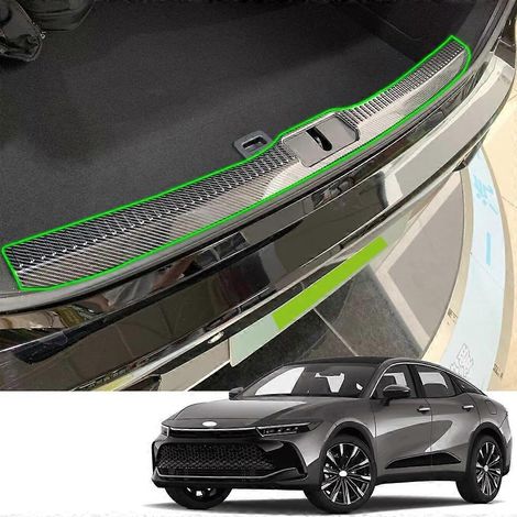 Protections de pare-chocs arrière intérieur pour Toyota Crown, accessoires de voiture, plaques de garniture de seuil de porte de coffre ( ) (1/5)