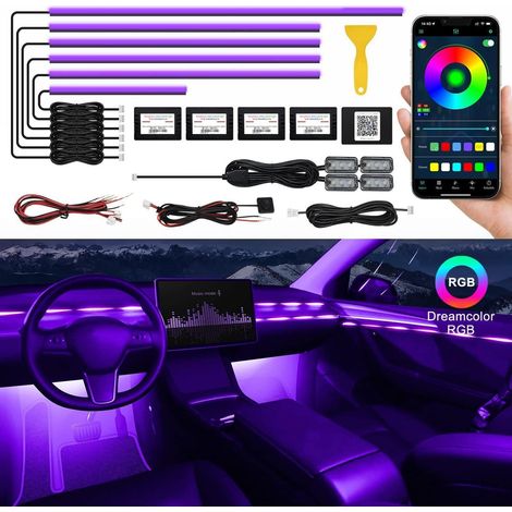 Auto Innenbeleuchtung LED RGB App-Steuerung Musiksynchronisation (1/5)