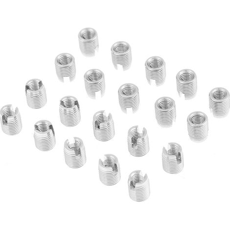 20 inserts filetés autotaraudeurs fendus en acier inoxydable SUS303 M3 x 6 mm (1/5)