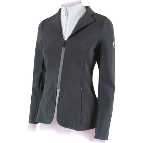 S, NERO: Giacca gara da donna in tessuto tecnico chiusura zip modello Vanja (1/5)