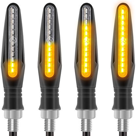 Lot de 4 clignotants de moto, feux clignotants, ampoules 12 V, 12 LED (1/3)