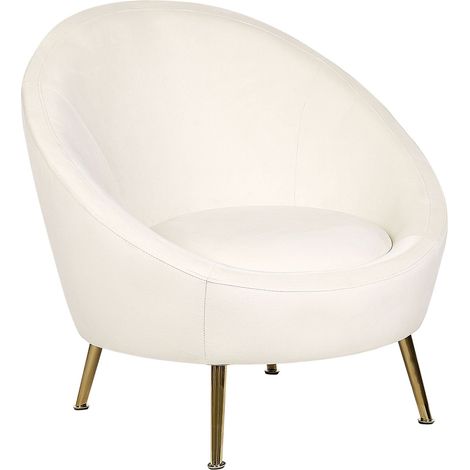 Armchair LANGA Velvet Off-White
