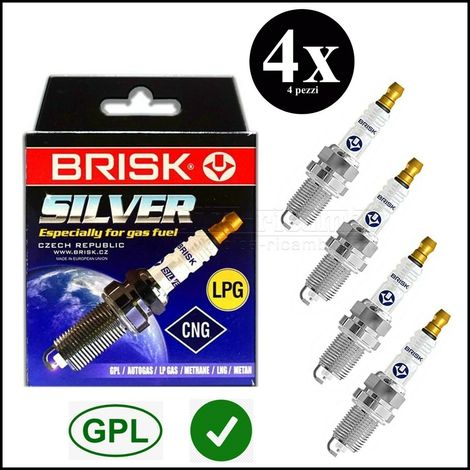 Kit 4 candele specifiche gpl  metano adattabile fiat tempra (159) 1990-1996
