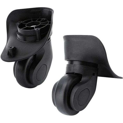 Paire de Roulette Valise Pièce Détachée de Rechange Universelle Roue Multidirectionnelle en Caoutchouc Silencieuse Durable pour Changer Réparer Roue Valise Bagages Samsonite Platinium (1/5)