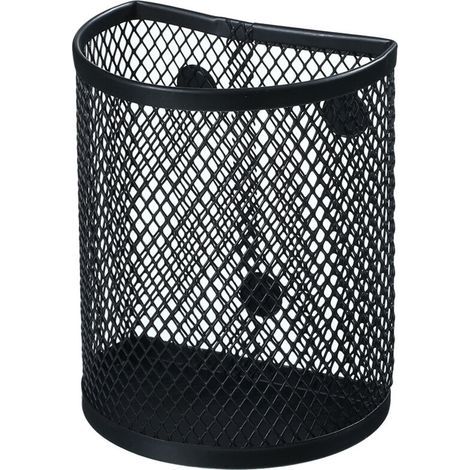1 Pc Organiseurs Magnétiques En Mailles, Porte-Stylo Paniers De Rangement Pour Stockage Stylo Crayon Marqueur Accessoires De Bureau École (Noir) (1/4)