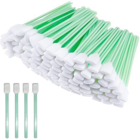 BUNTHAUS Bâtonnets de Nettoyage en Mousse Tiges de Nettoyage en Mousse Sans Poussière Tampons de Nettoyage en Mousse Bâton Éponge pour Imprimante à Jet d'Encre Tête d'Impression, Caméra, Lentille Opti (1/5)