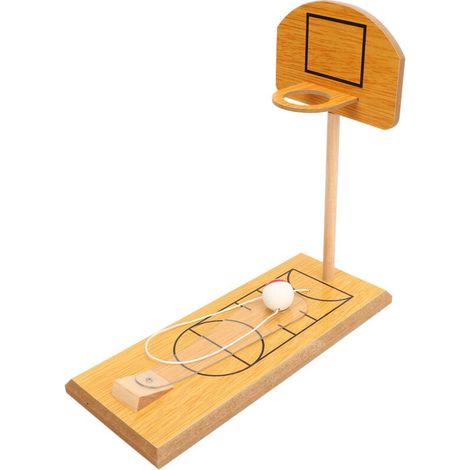 Jeu de Basketball de Bureau en Bois pour Enfants - Panier de Tir à Doigts, Idéal pour Interaction Parent-Enfant (1/5)
