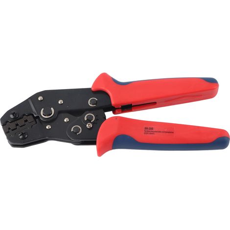 Pince à dénuder et sertir SN28B, acier haute carbone, câble mini 0,25-1mm² AWG28-18, dénudeur fil électrique multifonction.