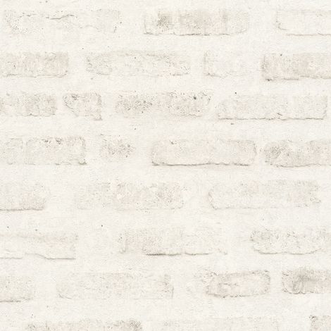 BRICOFLOR Papier peint brique blanche | Papier peint moderne | Papier peint couloir & salle de bain | Papier peint effet brique vinyle intissé - 10,05 x 0,53 m (1/5)
