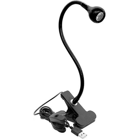 Lampe de lecture à pince, lampe de chevet USB avec 3 modes de couleur (1/3)