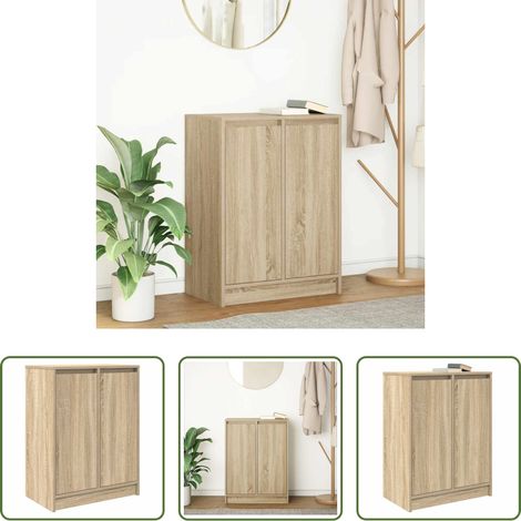 vidaXL Sonoma-Eiche - Sideboard Sonoma-Eiche 57x34x76 cm Holzwerkstoff (1/5)