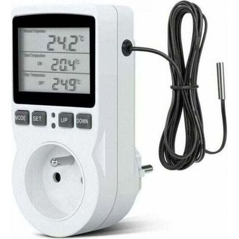 Prise programmable -Prise Thermostat – Prise Thermostat chauffage pour Serre – Prise Minuteur Digital – Aquarium (1/4)