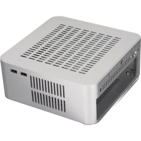 Boîtier pour ordinateur de bureau avec bonne dissipation de chaleur. Boîtier mini HTPC compact et élégant pour ordinateur vidéo domestique.