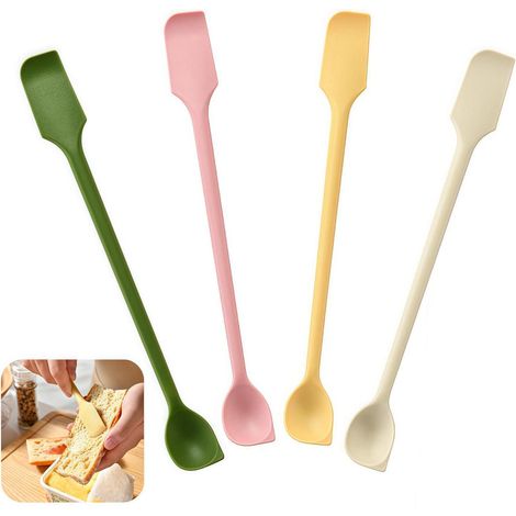 4er Set Mini Silikonspatel Doppelkopf 26cm, Lebensmittelecht, Spülmaschinengeeignet