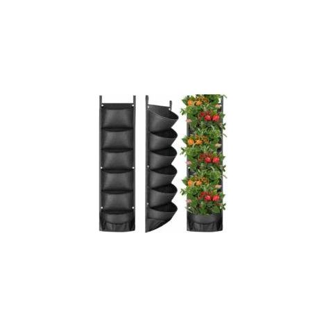 Triumph Pflanzsäcke neu gestaltet, vertikale Wandpflanzgefäße mit 6 Fächern, Hängepflanzsäcke für Garten, Rasen, Terrasse oder Zaun, 2er-Set (1/5)