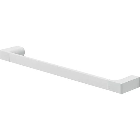 Portasciugamani 45 cm bianco opaco Gedy serie Pirenei in ottone con fissaggio a muro (1/2)