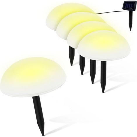 Guirlande solaire à planter - Hémisphères - 5 guirlandes avec lumières jaunes - Indice de protection IP44 - Longueur 4 m-AquaForge