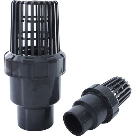 Sollbry 2 válvulas de PVC para acuario, tanque de peces, válvula de retención, adaptador inferior de riego para jardín, conector de tubería de agua (32 mm)