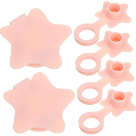6 bouchons de lavabo, silicone, bouton-poussoir, pour vasque (1/5)