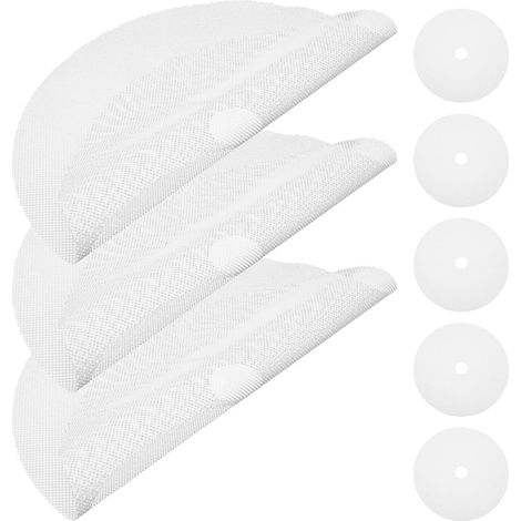 Lot de 8 Tapis de Séchage en Silicone Alimentaire 33 Cm Ronds, Feuilles Réutilisables pour Déshydrateur de Fruits et Légumes, Antiadhésifs et Perméables à L'air pour Cuisson'-'-