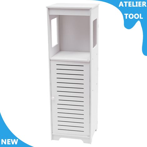 ATELIER Armoire de stockage de salle de bain blanche moderne PVC organisateur de toilette 282590cm (1/5)
