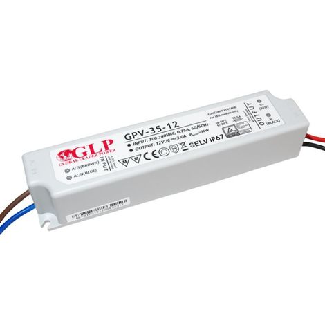 Alimentatore a tenuta stagna 12V DC - 35W - IP67 - GLP