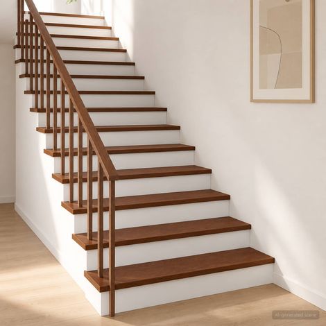 vidaXL Nez de marche 8 pièces 90 x 30 x 2 cm Marron foncé (1/5)