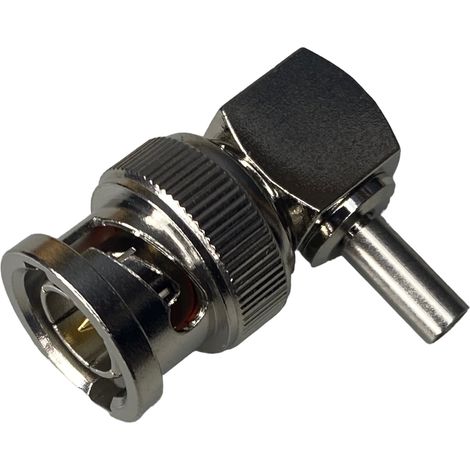 Conector BNC para cable RG179 de 75 ohmios, en 谩ngulo. (1/5)