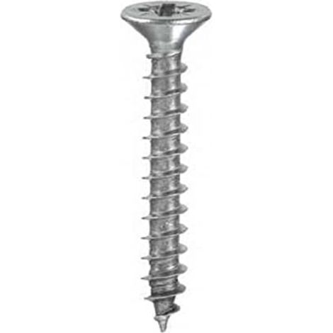 20 PEZZI - VITI AUTOFILETTANTI PER TRUCIOLATO CON TESTA PIANA SVASATA 4,0x20 - IN ACCIAIO INOX
