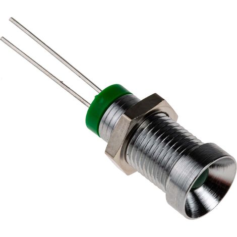 Voyant LED lumineux Vert RS PRO, dia. 8mm, 2V c.c., IP67 ( Prix pour 1 )