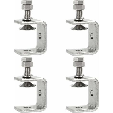 Lot de 4 pinces en C robustes en acier inoxydable de 0 à 25 mm, pinces de fixation pour le travail du bois, pinces Tiger avec m (1/5)