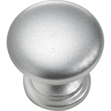 Hettich Möbelknopf Kunststoff Aluminium-Optik Ø 25,0 mm - 1 Stück Möbelgriff